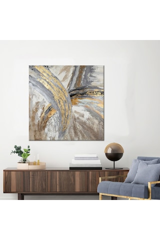 100x100cm 1 Parça Kanvas Tablo, Soyut Sanat