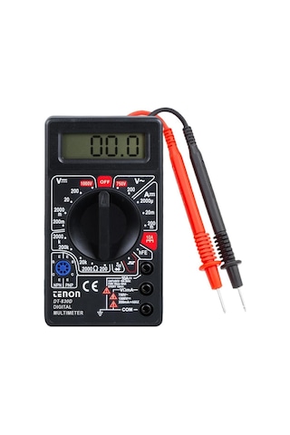 Tenon Dt-830d Siyah Dc Ac Voltaj Akım Ölçer Dijital Multimetre Ölçü Aleti Ölçüm Cihazı