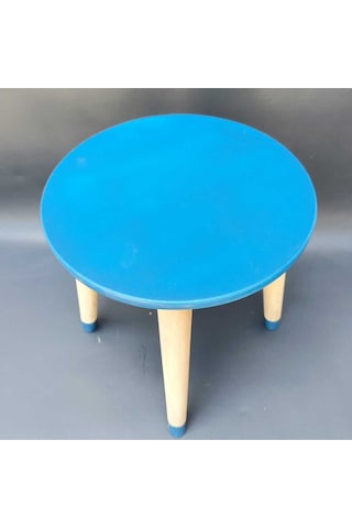 Na Neşeli Ahşap Ahşap Çocuk Taburesi. Çocuk Sandalyesi. Çalışma Masası .renkli Çocuk Odası Sehpa Çiçeklik Ev Dekoru Boncuk Mavi