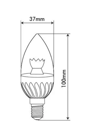 Vito 6w Led Ampul Beyaz E-14 6400k Dimli Şeffaf