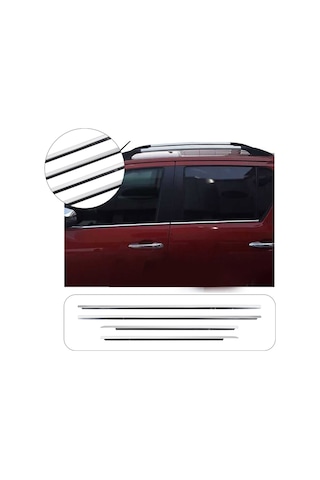 Toyota Hilux Uyumlu 2006-2014 Krom Cam Çıtası 4 Parça Paslanmaz Çelik
