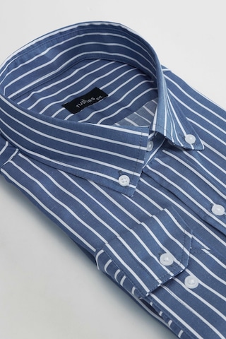 Tudors Battal Boy Büyük Beden Çizgili Erkek Gömlek-31534-çok Renkli