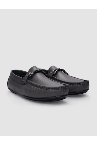Cabani %100 Hakiki Deri Gri Tokalı Erkek Loafer Gri