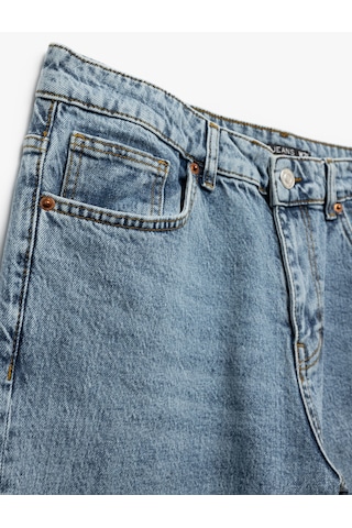 Koton Normal Bel Pamuklu Tapered Fit Jean Pantolon - Joe Jean Açık İndigo 5sam40111nd Açık İndigo