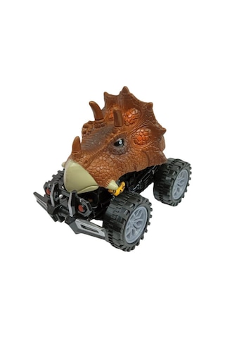 Sürtmeli Dinazor Robota Dönüşen Araba 14 Cm - Kahverengi