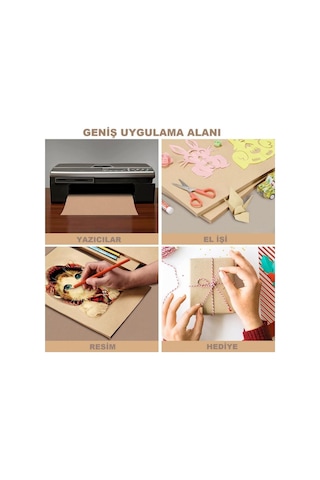 A4 Kraft Kağıt 80 Gr 50 Adet Artlantis Kraft Saman Kağıt 50 Adet