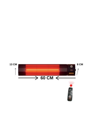 Sunstar Halogen 2000 W Kumandalı Dış Mekan Elektrikli Isıtıcı Soba