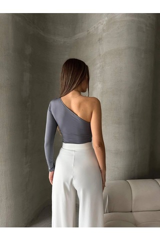 Kadın Antrasit Çıtçıtlı Body