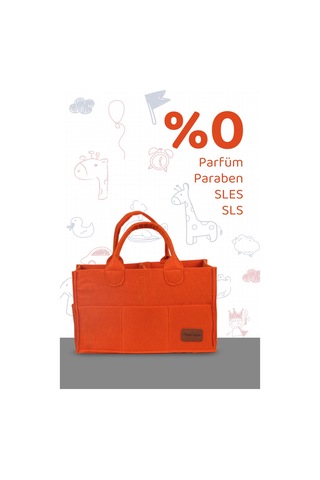 Keçe Anne Bebek Bakım Çantası Turuncu