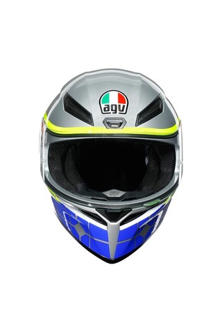 Agv K1 Rossi Mugello 2015 Kapalı Kask Gri Mavi