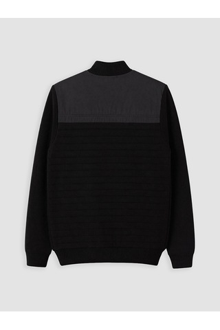Lcwaıkıkı Classic Siyah Regular Fit Dik Yaka Erkek Triko Hırka