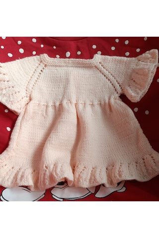 Yakamoz Butik Vintage Bebe Elbisesi Pudra - Pembe