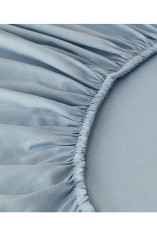 Premium %100 Cotton 100x200 30 Cm Lastikli Çarşaf Bed Sheet Çeyiz Mavi