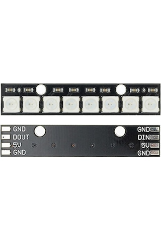 8Li Ws2812B 5050 Rgb Led 8 Adet Rgb Led Modül Neopixel Stick