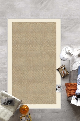 West Home Dijital Baskı Yıkanabilir Kaymaz Taban Salon Halısı Mutfak Halısı Koridor Halısı Wh 455 Beige