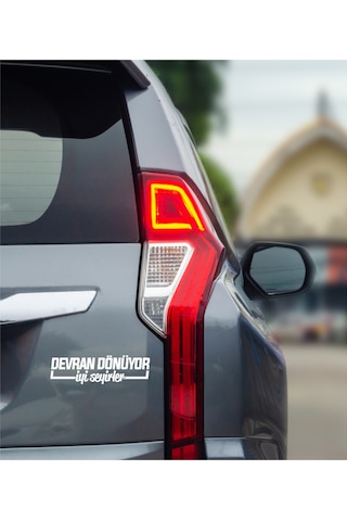 Devran Dönüyor Oto Cam Yazısı 25x7 Cm Araba Arkası Sticker Oto Cam Sticker Yazı Modelleri Özel