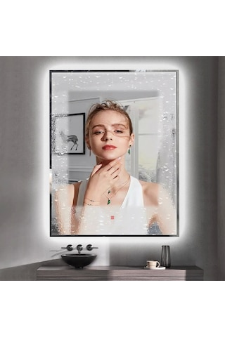 80x120 H Cm Buğu Çözücülü Ledli Banyo Aynası Şeffaf