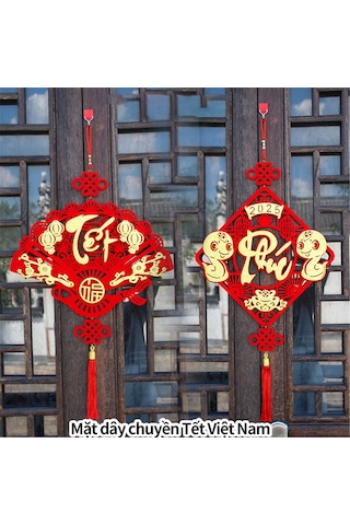 Geeroyoo 2025 Yılan Yılı Vietnam Yeni Yıl Dekoru - Geleneksel Felt Kumaştan Yapılmış Şans Süsü