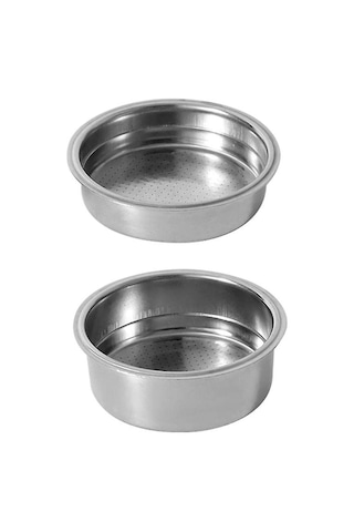 Tenfowee Kahve Makinesi Filtre Sepeti - Paslanmaz Çelik 51mm Tek/çift Kişilik Baskılı Kahve Filtresi, Lezzeti Artırır, Dayanıklı Ve Pas Önleyici Gümüş