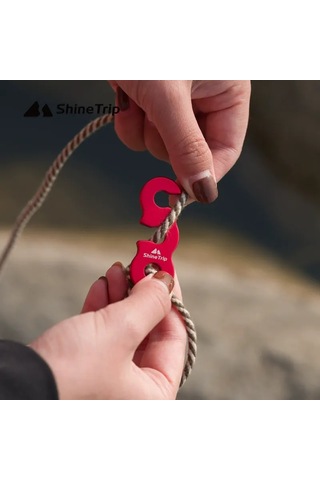 Teltree Alüminyum Üç Gözlü Rope Kilitçigi - Hafif 3g 5mm Açık, Çadır Rope Aksesuarı, Mavi Küçük Boy Mavi