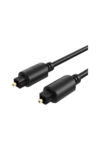 Fiber Optik Ses Kablosu Siyah, Ses Çubuğu, Stereo Sistem, Ev Sineması, Konsol Bağlamak İçin Ses Kablosu, - 3 Metre