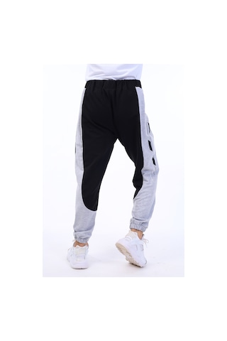Toontoy Kids Toontoy Erkek Çocuk Baskılı Beli Paçası Lastikli Cepli Basic Jogger Eşofman Altı - Renk Bloklu & 2 İplik Gri