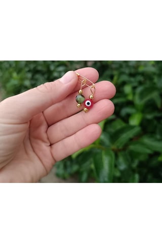 10 Adet 0.8 Mm Maşallahlık İğneli Cam Karışık Renkli Nazar Boncuğu