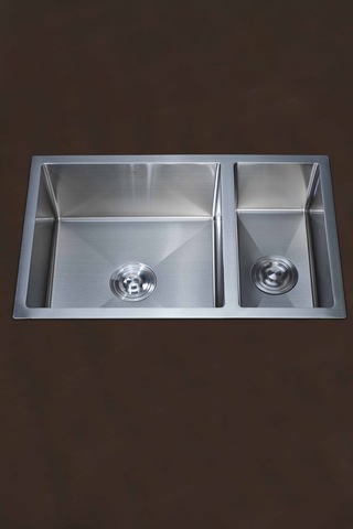 Uka Serisi %100 Krom 70x45 Paslanmaz Mutfak Eviyesi, Mutfak Lavabosu Sifon Dahil Silver