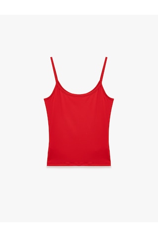 Koton U Yaka Kolsuz Slim Fit Basic Atlet Kırmızı 6sal30058ık