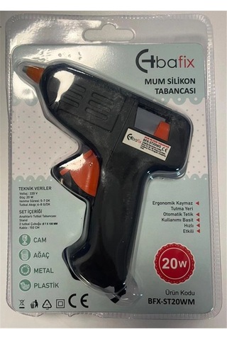 Bafix Mum Silikon Tabancası Siyah 20w Kdo