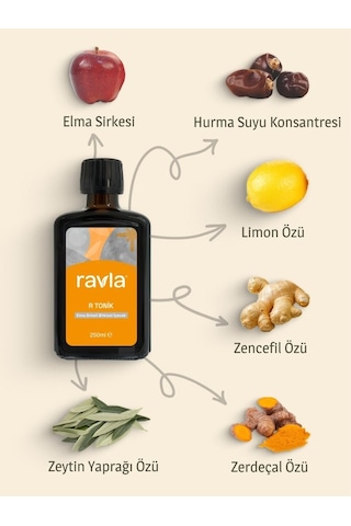 Ravla R Tonik Elma Sirkeli Bitkisel İçecek - 250ml