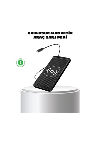 Manyetik Kablosuz Şarj Pedi 15w Hızlı Şarj Kaymaz Silikon Qi Destekli
