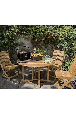 Aygaz Portatif Mini Gazlı Barbekü - Taşınabilir Kamp Ve Piknik Mangalı Siyah