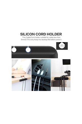 Honmex Silikon Kablo Düzenleyici 7 Delikli Masa Üstü Kablo Sabitleyici Tutucu