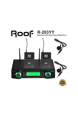 Roof R-203yy Wireless Çift Yaka Mikrofon