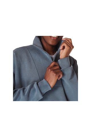 Sweaty Betty Sweaty Betty Sand Wash Funnel Neck Half Zip Kadın Mavi Sweatshirt 5133 Mavi