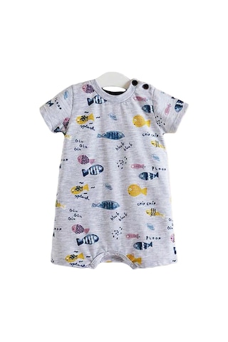 Caramell Bebek Tulumu - Te4951 Aquarium - Gri Kırmızı
