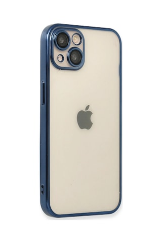 Newface - 209 - İphone 13 Kılıf Razer Lensli Silikon - Ece-umay - - Lacivert