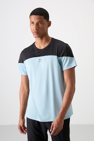 Tommy Life Açık Mavi Polyester Nefes Alan Dokulu İnce Esnek Standart Fit Erkek Performans T-shirt - 88386 Açik Mavi
