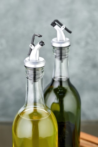 Cam Yağdanlık, Zeytinyağı Sıvı Yağ Şişesi 750 Ml - 2 Adet - Yeşil Açık Yeşil