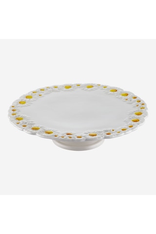 Beyaz Seramik Kek Standı 36 Cm