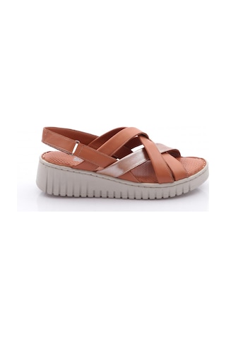 Dgn 1013 Kadin Kalin Taban Sandalet Taba