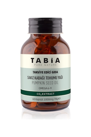 Tabia Sakız Kabağı Tohumu Yağı 1000 MG 60 Kapsül