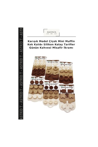 Karışık Model Çiçek Mini Muffin Kek Kalıbı Silikon Kolay Tarifler Günün Kahvesi Misafir İkramı Renkli