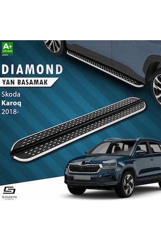 S-dizayn Skoda Karoq Diamond Krom Yan Basamak 173 Cm 2018 Üzeri