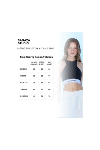 Sagaza Studio Ss6065 Bisiklet Yaka Bluz SIYAH