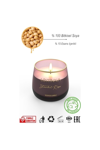 Istanbul Rose Kokulu Mum 160 Gr. Pembe
