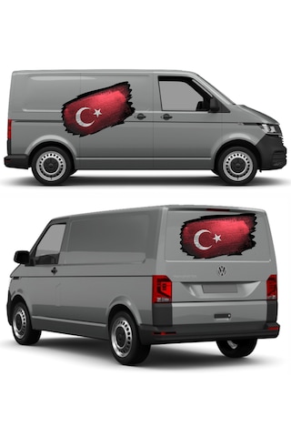 Türk Bayrağı Sticker - Türk - Bayrak - Ay Yıldız Sticker - Araba Oto Motosiklet Karavan Cam Kask Sticker - 01969 10X6 Cm