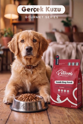 Petissimo Gourmet Gerçek Kuzu Etli Ve Esmer Pirinçli Premium Yetişkin Köpek Maması 2,5 Kg - Düşük Tahıllı