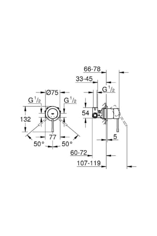 Grohe Essence 29197000 Ankastre Duş Bataryası Krom Gri